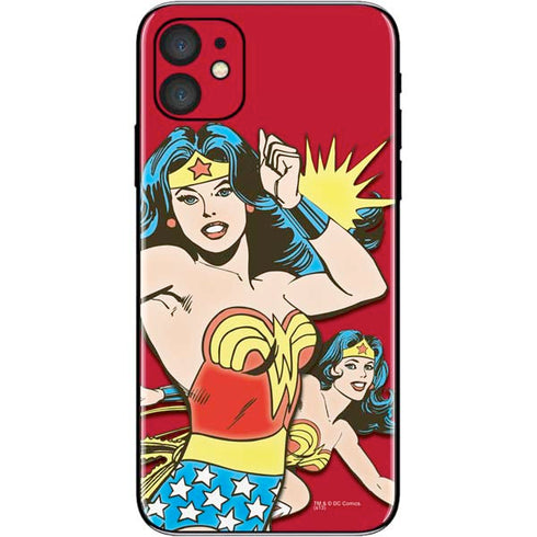 DC Comics Wonder Woman Vintage Action pose iPhone 11 Skin